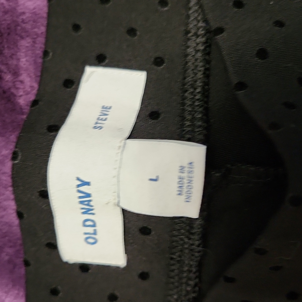 Old Navy Stevie pull on skinny pants, black with flocked dots!